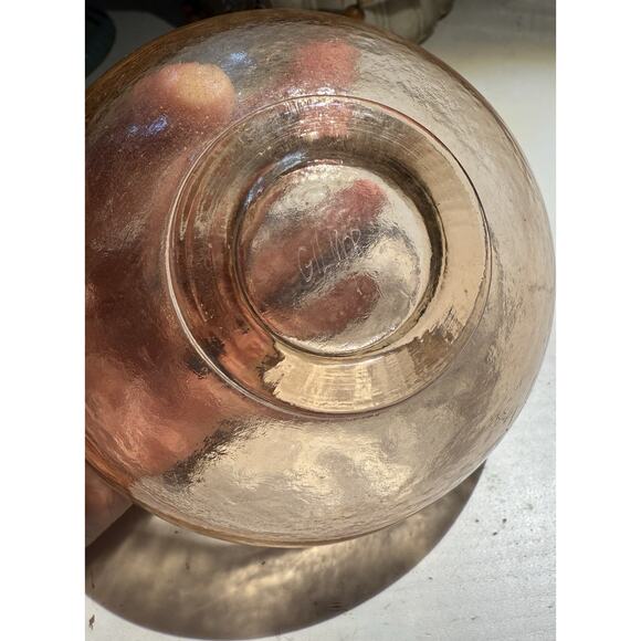 John Gilmor Glassworks Signed Copper Wave Textured Glass Bowl RARE Art Glass - Picture 5 of 10